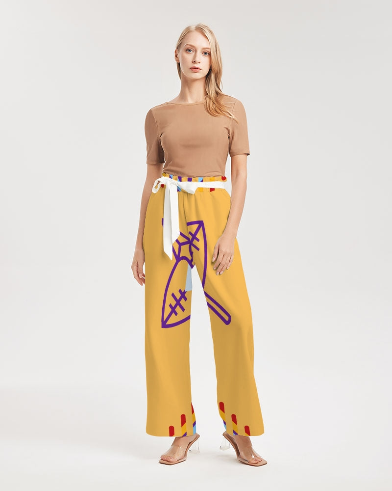 Tribal Gear Women's All-Over Print High-Rise Wide Leg Pants