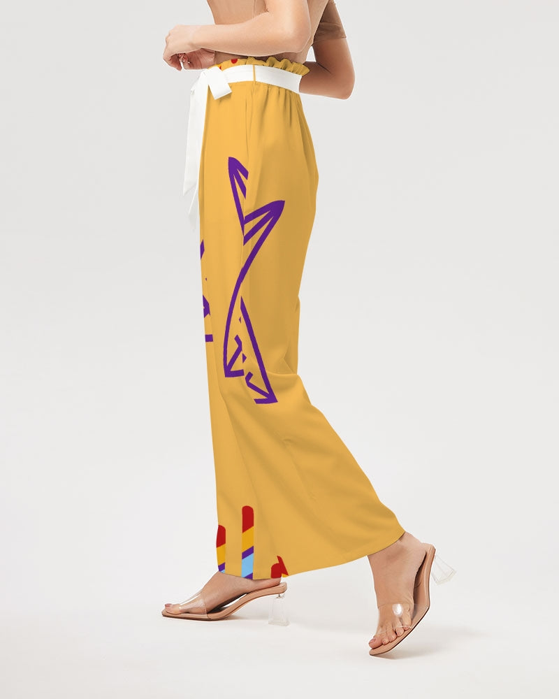 Tribal Gear Women's All-Over Print High-Rise Wide Leg Pants