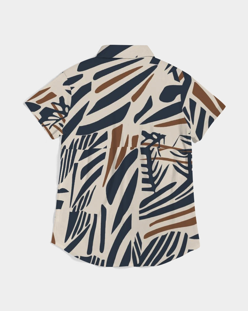 Random Women's All-Over Print Short Sleeve Button Up