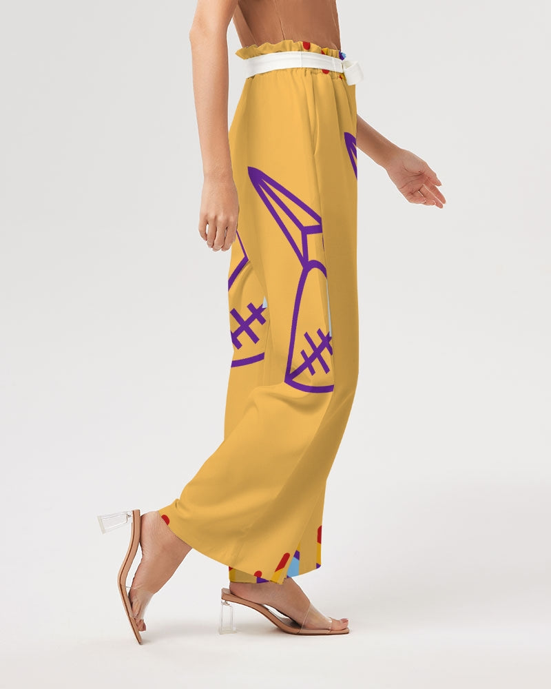 Tribal Gear Women's All-Over Print High-Rise Wide Leg Pants