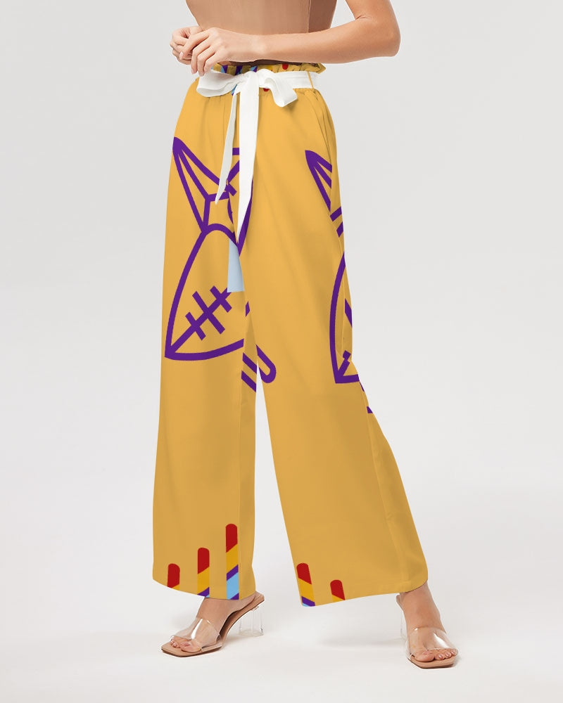 Tribal Gear Women's All-Over Print High-Rise Wide Leg Pants