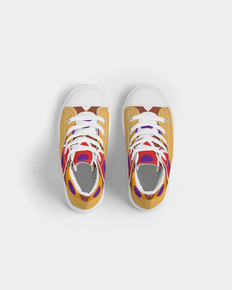Malawian Urban Traditional Culture Kids Hightop Canvas Shoe