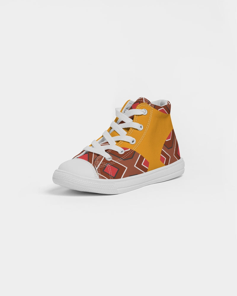 Malawian Urban Traditional Culture Kids Hightop Canvas Shoe