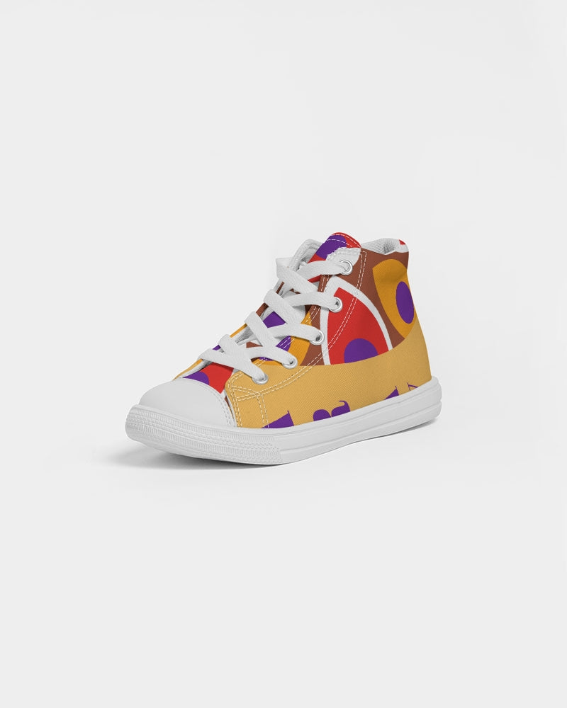 Malawian Urban Traditional Culture Kids Hightop Canvas Shoe
