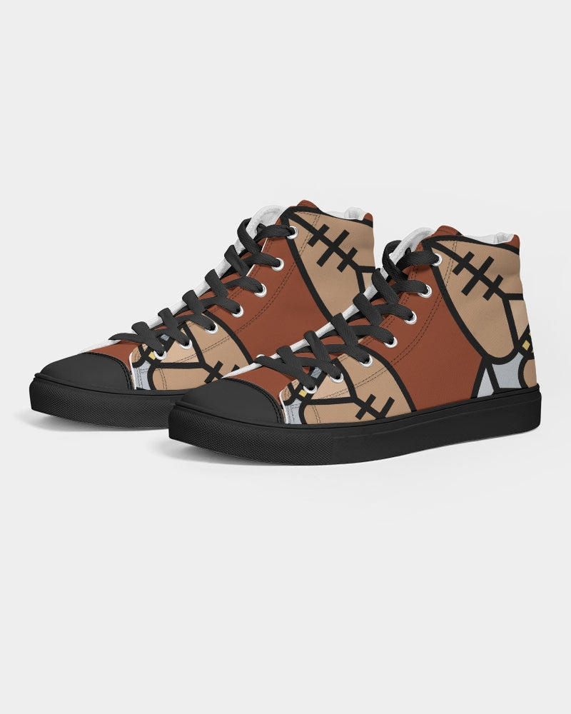 Malawian Urban Traditional Fashion Women's Hightop Canvas Shoe - Black