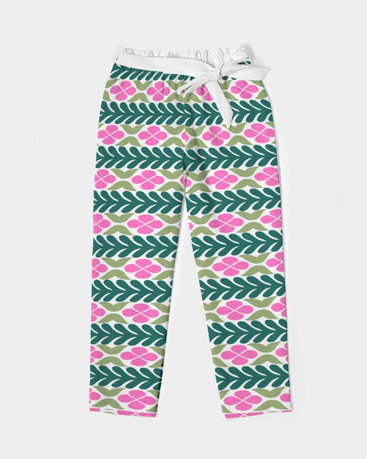 Purp Women's All-Over Print Belted Tapered Pants