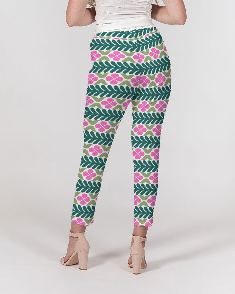 Purp Women's All-Over Print Belted Tapered Pants