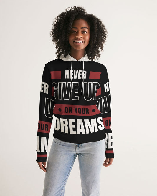 Never Give Up Women's All-Over Print Hoodie