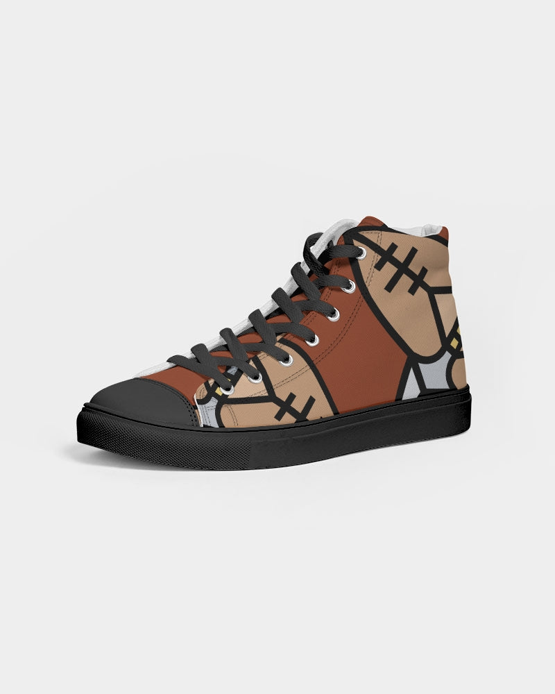 Malawian Urban Traditional Fashion Women's Hightop Canvas Shoe - Black