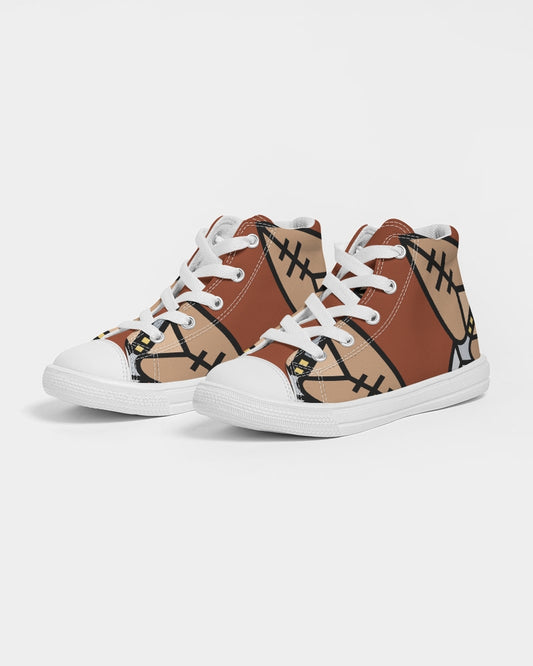 Malawian Urban Traditional Fashion Kids Hightop Canvas Shoe