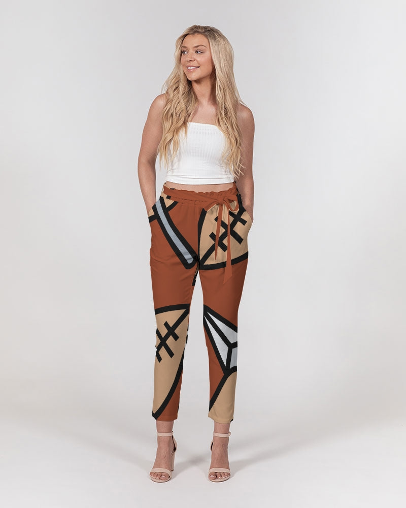 Malawian Urban Traditional Fashion Women's Belted Tapered Pants